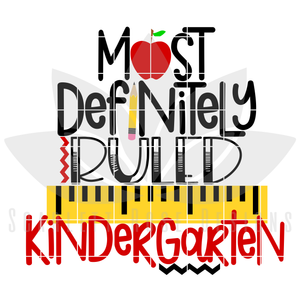 Most Definitely Ruled Kindergarten SVG