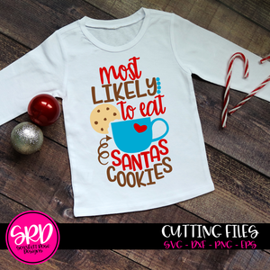 Most Likely To Drink All the Wine, Most Likely to Eat Santa's Cookies SVG