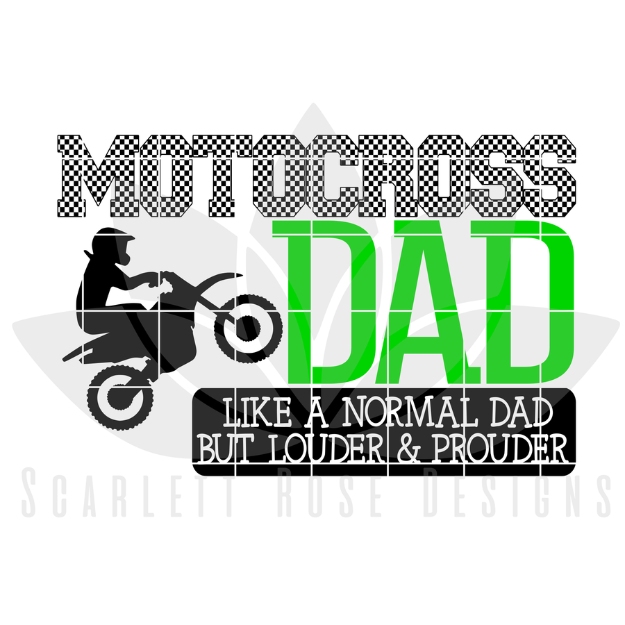 Motocross Dad - Louder & Prouder SVG