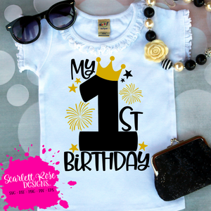 My 1st Birthday - Girl Birthday SVG