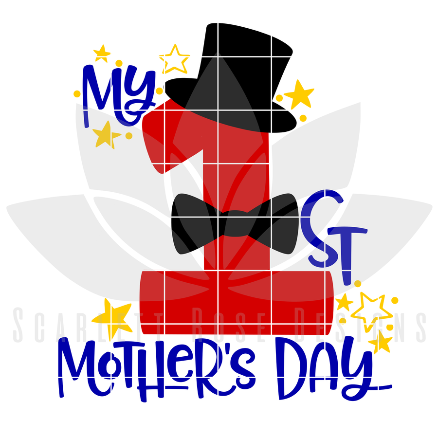My First Mothers Day, SVG, DXF cut file