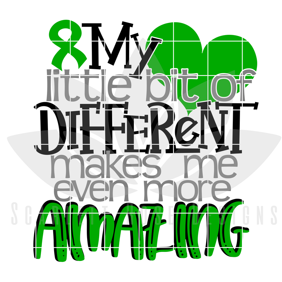 My Little Bit of Different Makes Me Even More Amazing SVG - Cerebral Palsy