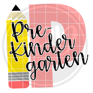 Pre-Kindergarten P SVG - Pencil
