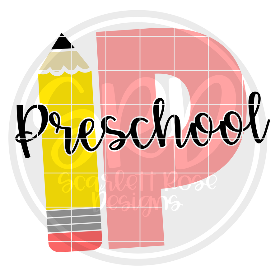 Preschool P SVG - Pencil