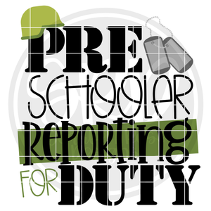 Preschooler Reporting for Duty SVG