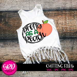 Pretty as a Peach SVG - with ring