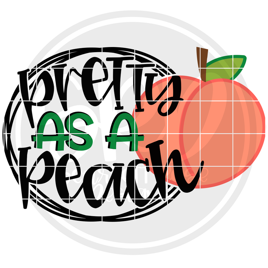 Pretty as a Peach SVG - with ring
