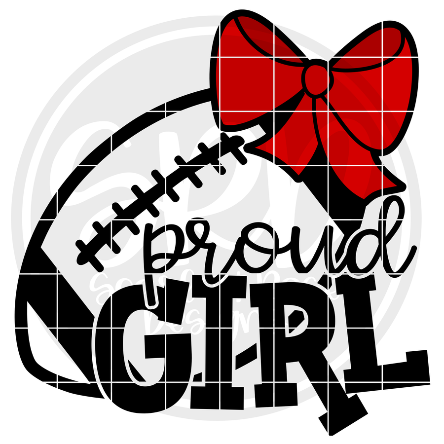 Proud Girl - Football SVG - Bow