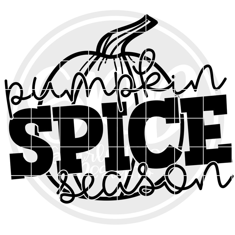 Pumpkin Spice Season - Black SVG