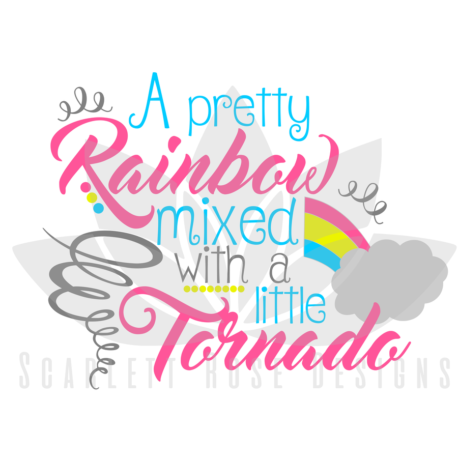 A Pretty Rainbow mixed with a little Tornado SVG