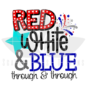 Red White and Blue Through and Through SVG