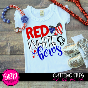 Red White & Bows SVG