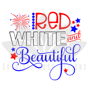 Red, White and Beautiful SVG