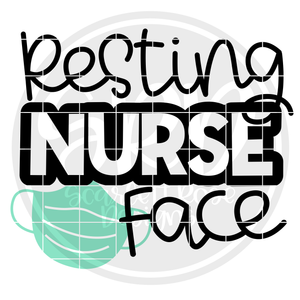 Resting Nurse Face - Mask SVG