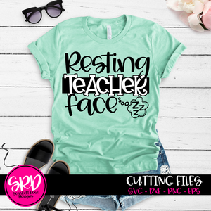 Resting Teacher Face SVG