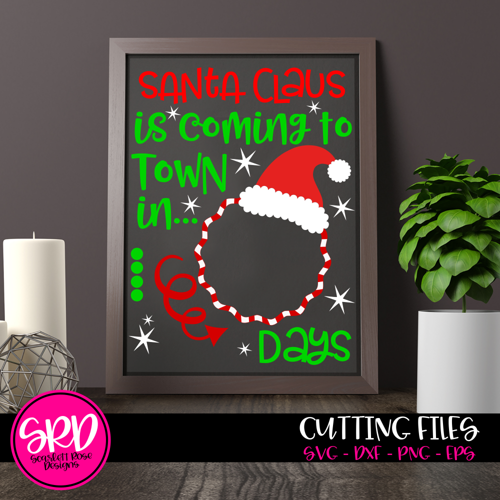 Santa is coming christmas countdown timer Vector Image