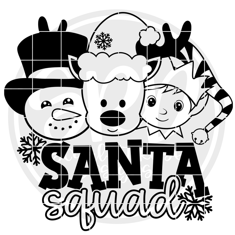 Santa Squad - Boys 2019 - Black SVG