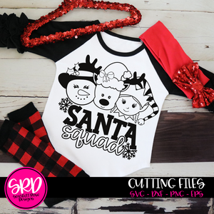 Santa Squad - Girls 2019 - Black SVG