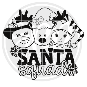 Santa Squad - Girls 2019 - Black SVG