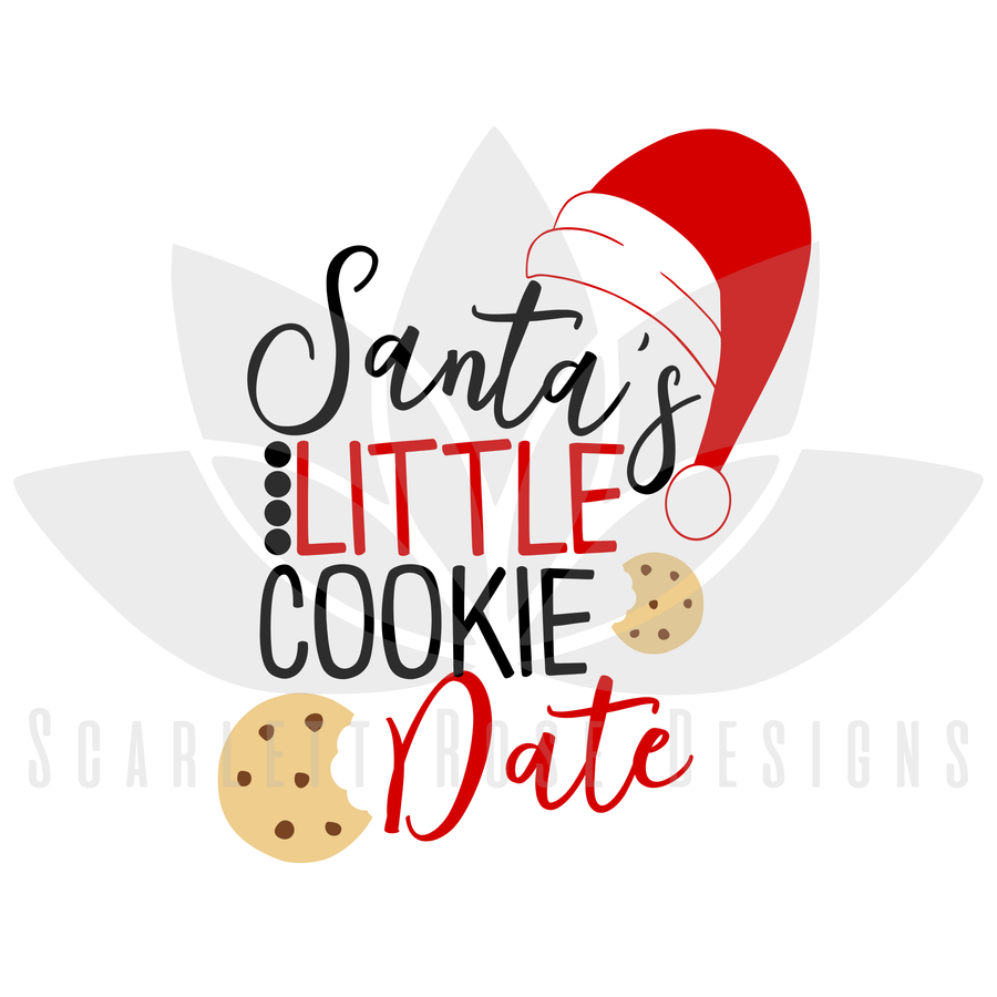 Santa's Little Cookie Date SVG