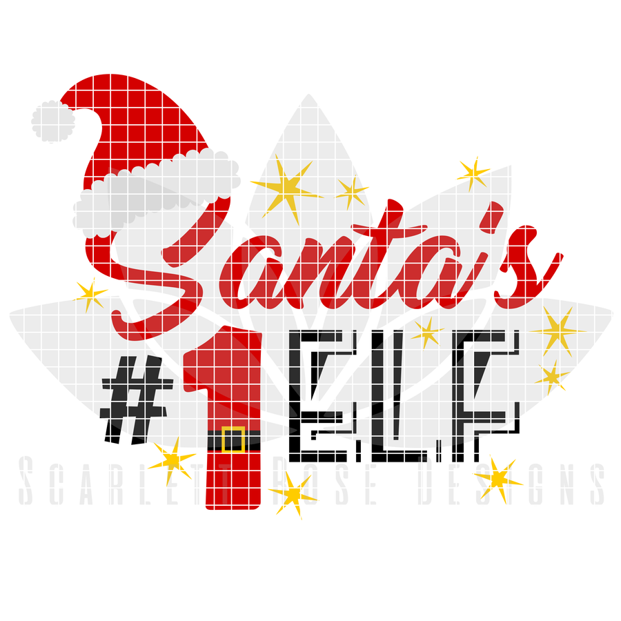 Santa's Number 1 Elf SVG