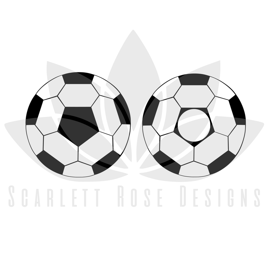 Soccer Pattern Ball and Monogram SVG cut file EPS, PNG