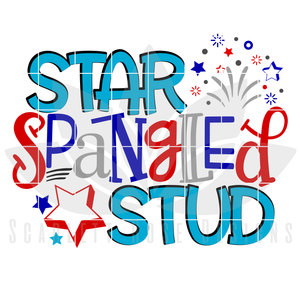 Star Spangled Stud SVG cut file