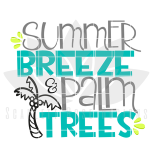 Summer Breeze and Palm Trees SVG