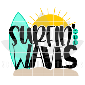 Surfin' the Waves SVG