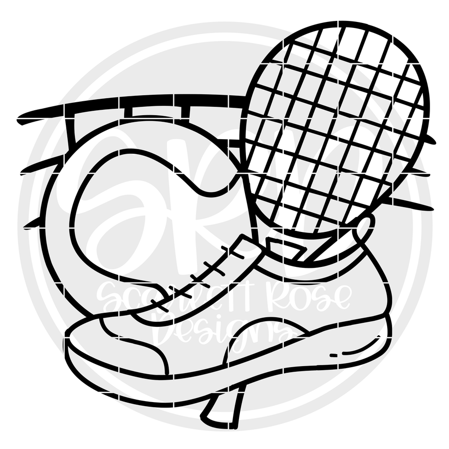 Tennis Gear SVG - Black
