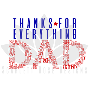 Thanks for Everything Dad SVG