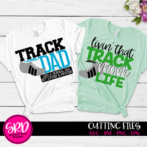 Track Dad - Track Mom SVG SET