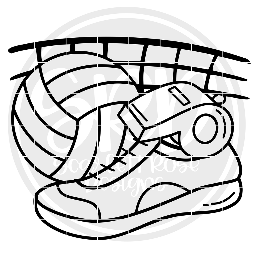 Volleyball Gear SVG - Black