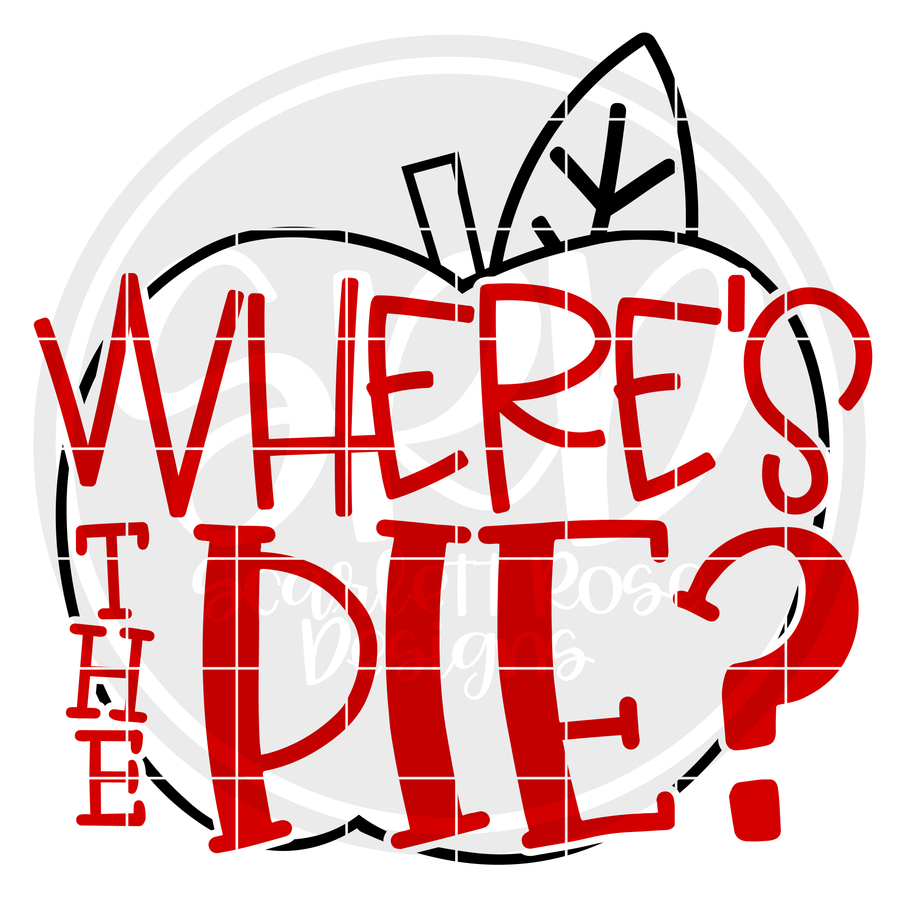 Where's the Pie - Apple Outline SVG