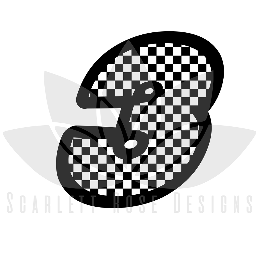 Checkered Flag Racecar SVG cut file, Roaster Racer party SVG, EPS, PNG